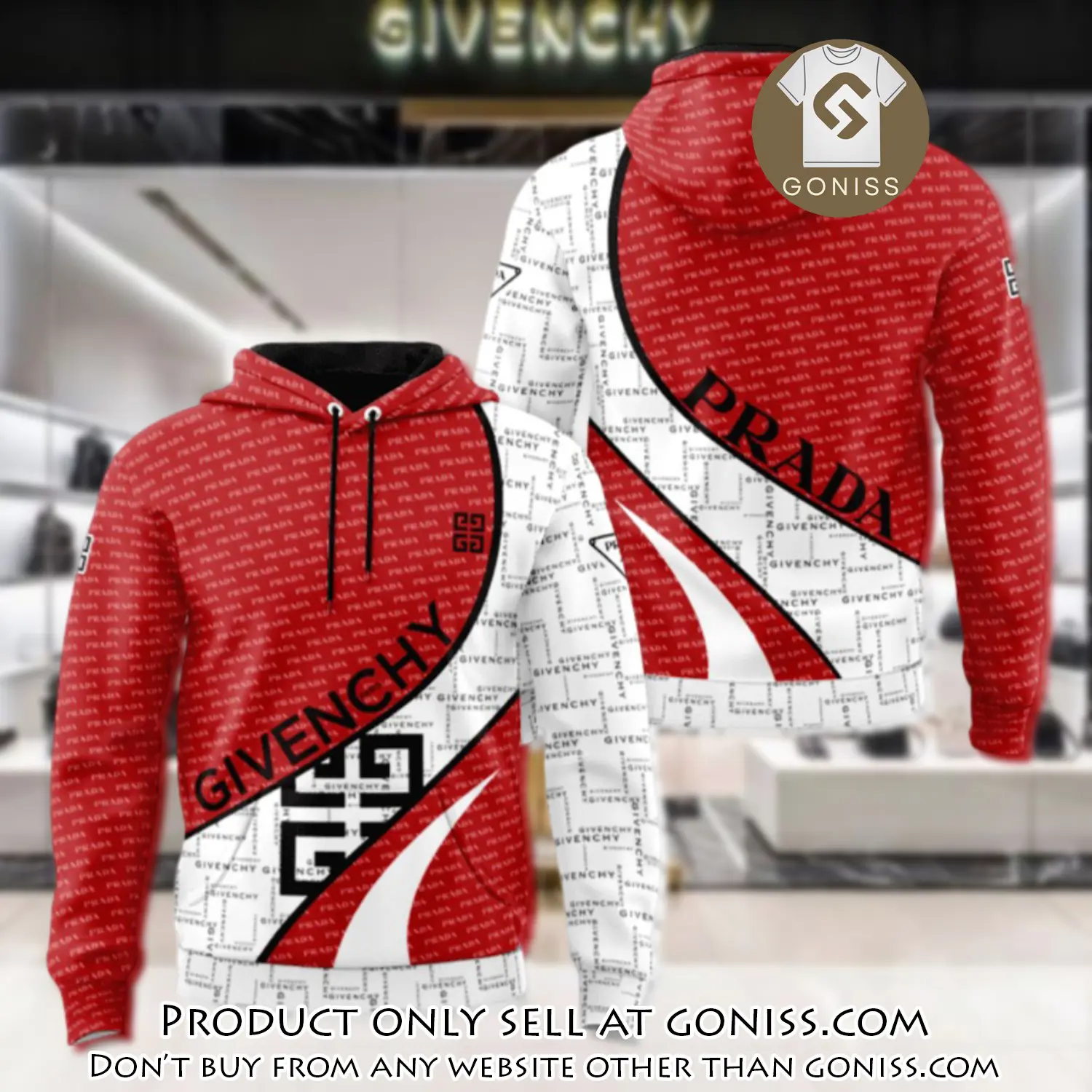 Givenchy prada unisex hoodie luxury brand gifts  jh2288 gn0034358